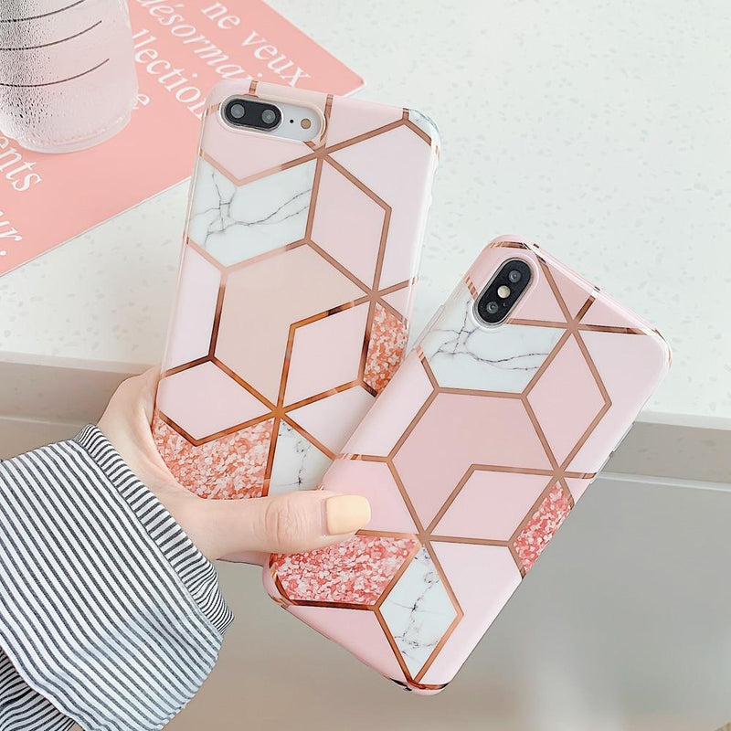 Pink Marble Case - Jelly Cases