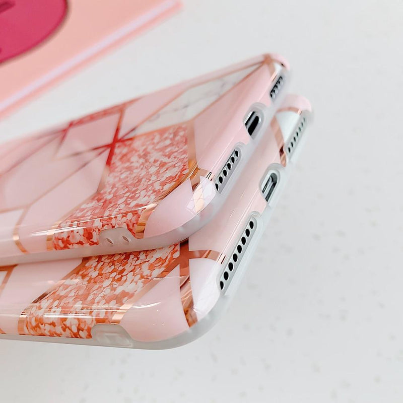 Pink Marble Case-C2889-XR-case-Jelly Cases