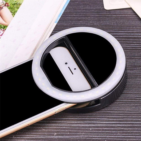 Portable LED Selfie Ring-C2857-BK--Jelly Cases