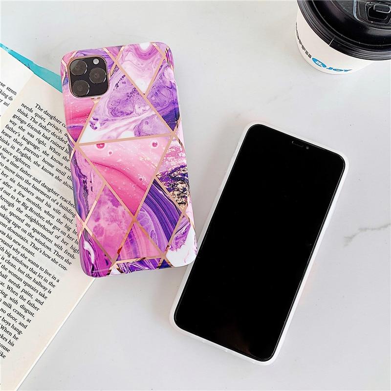 Purple Marble Case-CH2038-6SP-case-Jelly Cases