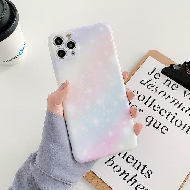 Rainbow Marble Glitter Case-CH0035-S2-7/8-case-Jelly Cases