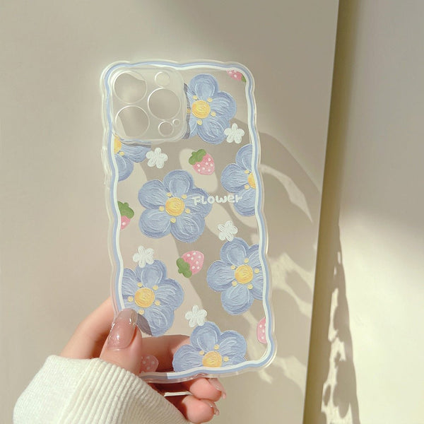 Soft Wavy Flower Case-CH4044-14PM-case-Jelly Cases