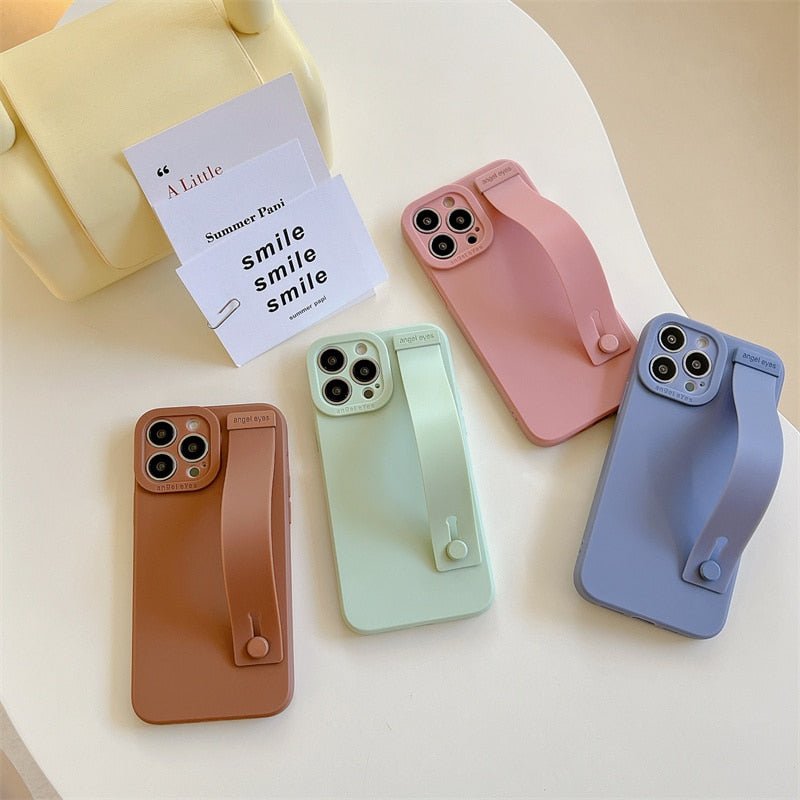 Solid Candy Color Case + Wrist Strap-C2968-WE14PM-case-Jelly Cases