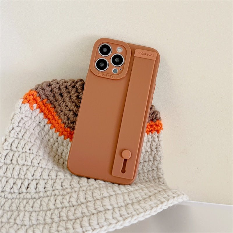 Solid Candy Color Case + Wrist Strap-C2968-BN7/8-case-Jelly Cases