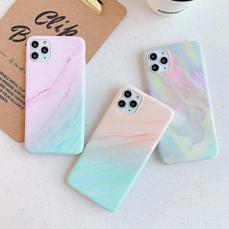 Vintage Marble Color Case - Jelly Cases
